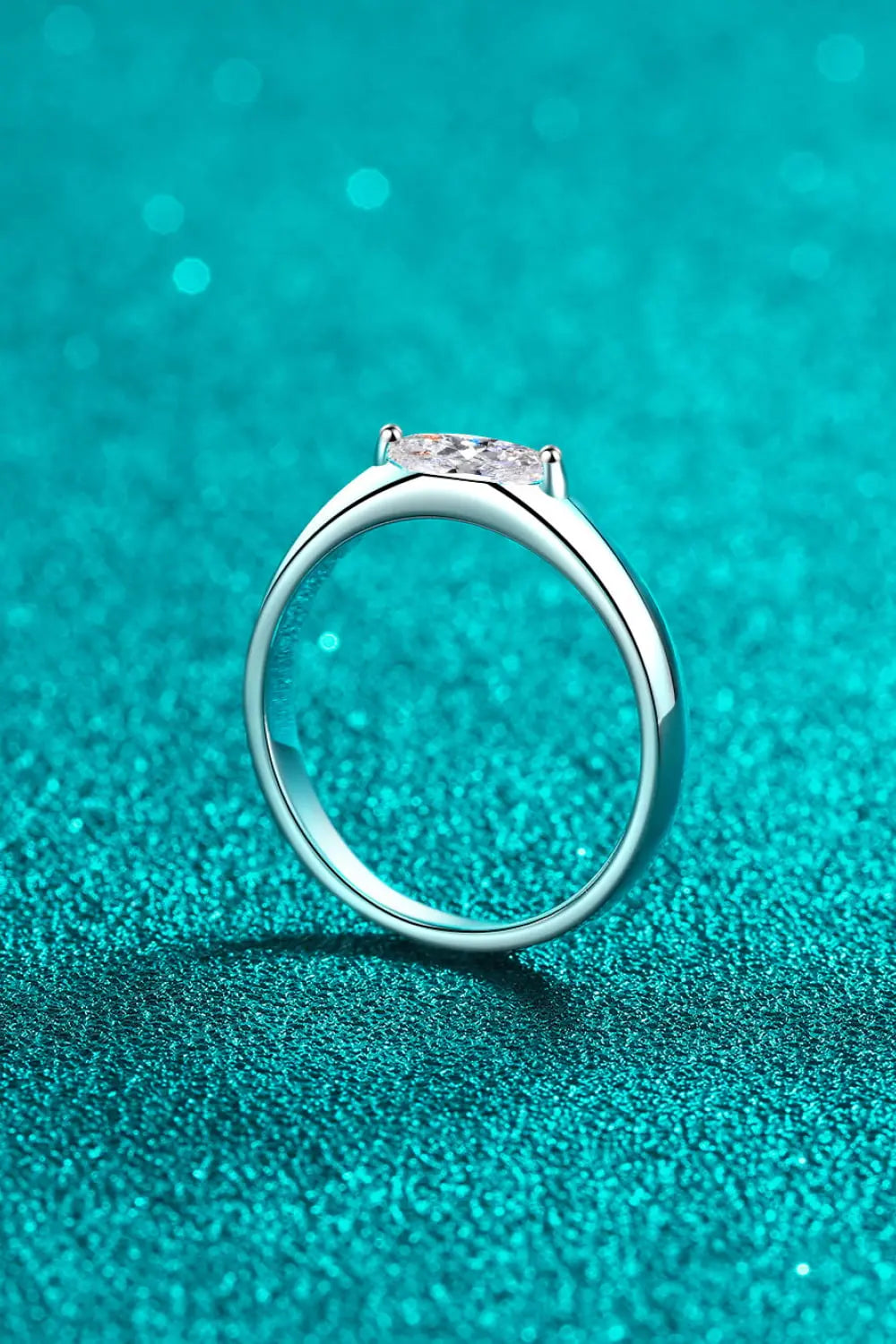 Lovcia Moissanite Rhodium-Plated Ring-Rings-Silver-4-Silver