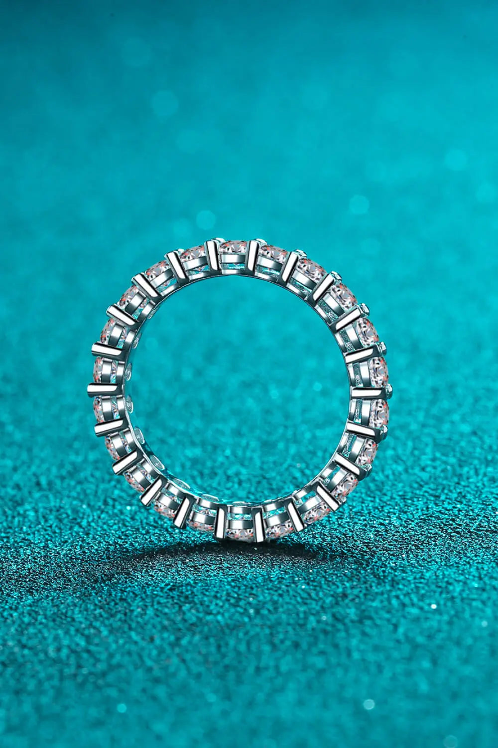 Lovcia Moissanite Rhodium-Plated Ring-Rings-Silver-5-Silver