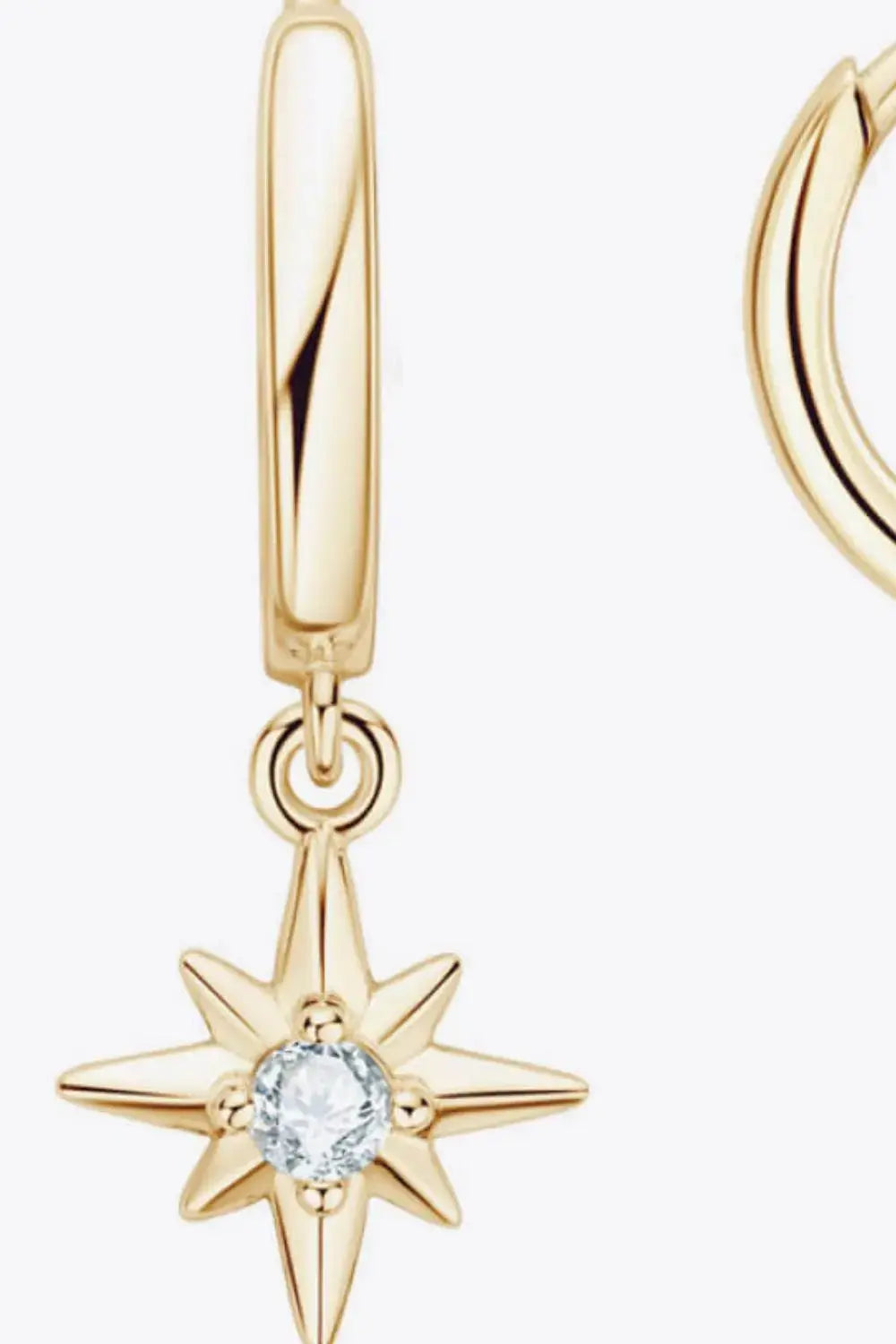 Lovcia Moissanite Star Drop Earrings-Earrings-Silver-One Size-Silver