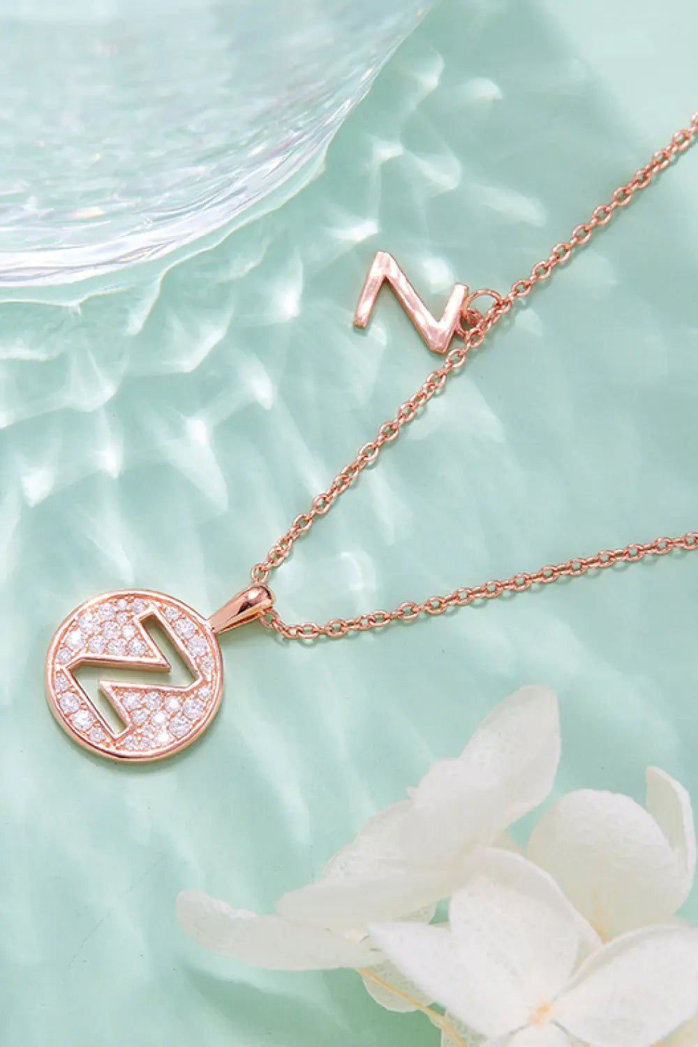 Lovcia Moissanite U to Z Pendant Necklace-Necklaces-U-One Size-U