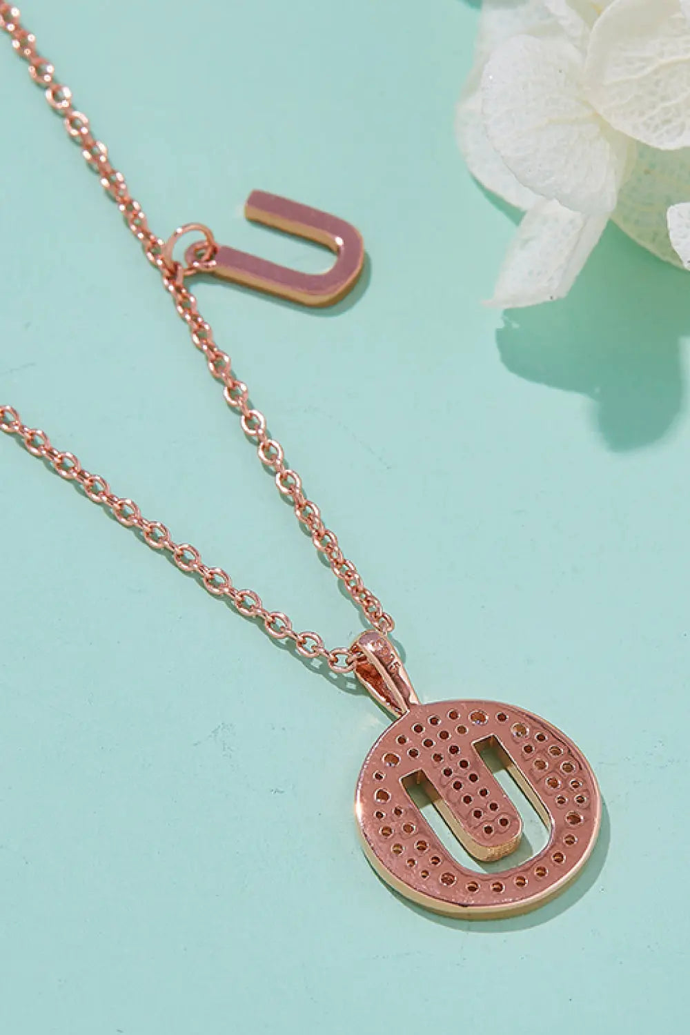 Lovcia Moissanite U to Z Pendant Necklace-Necklaces-U-One Size-U