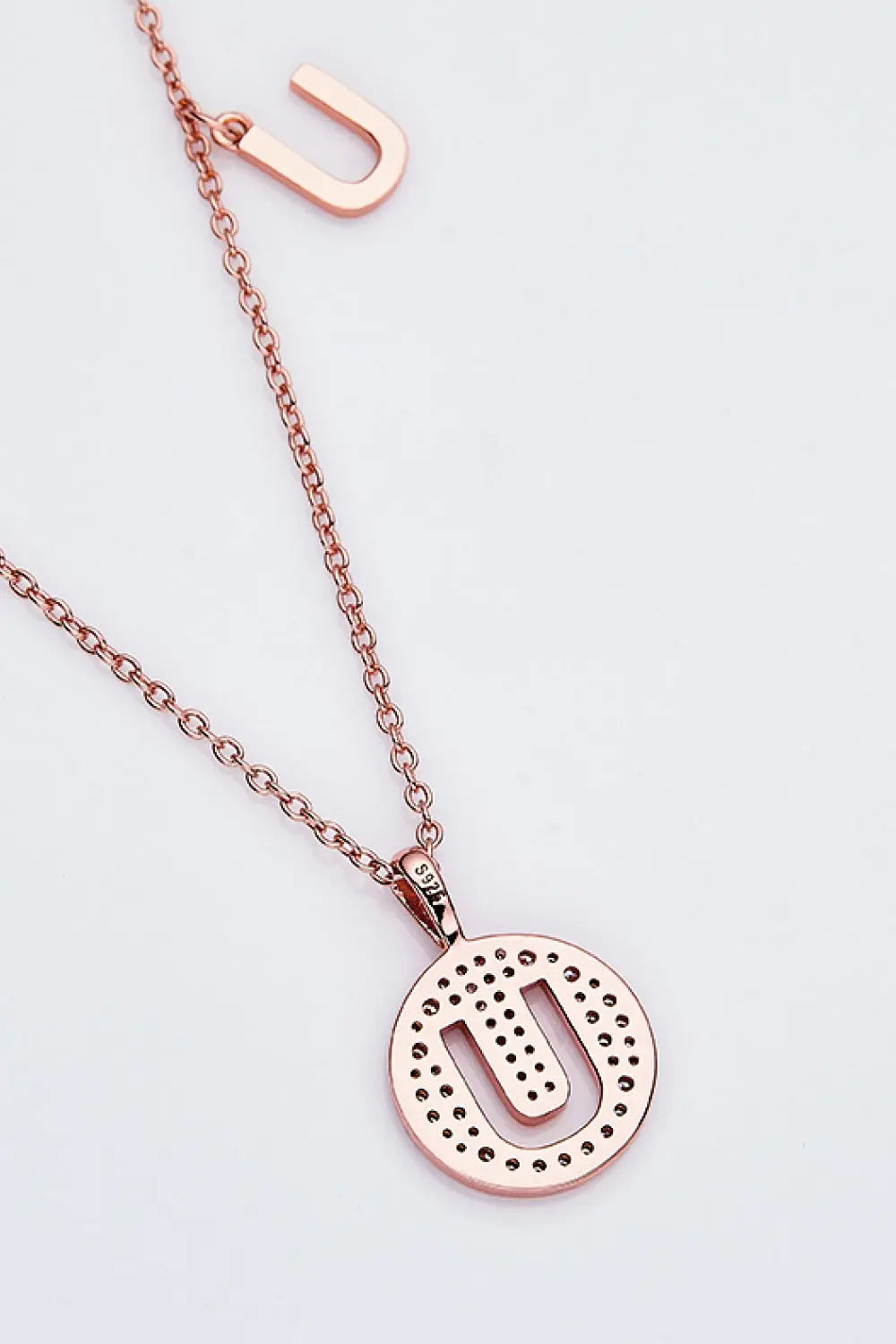 Lovcia Moissanite U to Z Pendant Necklace-Necklaces-U-One Size-U