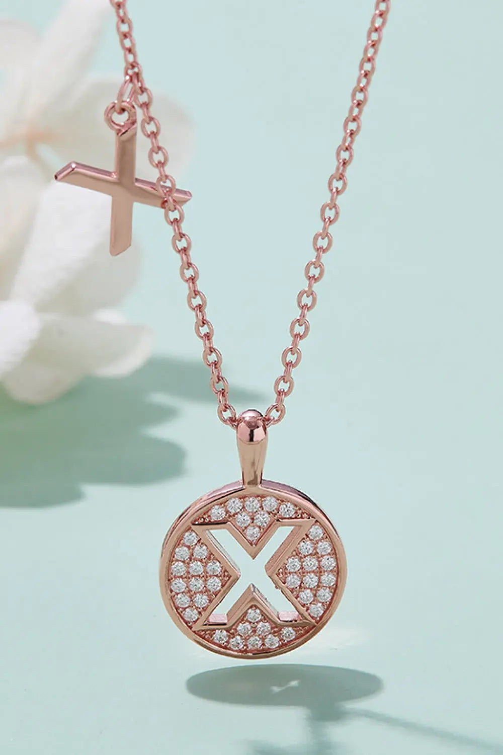 Lovcia Moissanite U to Z Pendant Necklace-Necklaces-X-One Size-X
