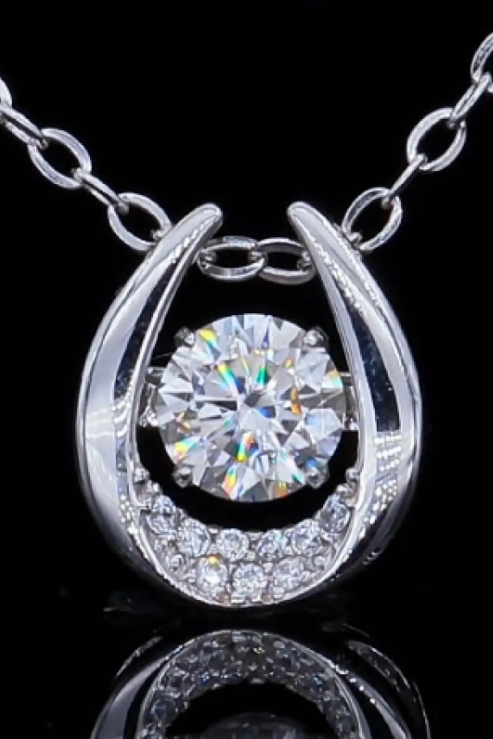 Lovcia Moissanite Zircon Pendant Necklace-Necklaces-Silver-One Size-Silver