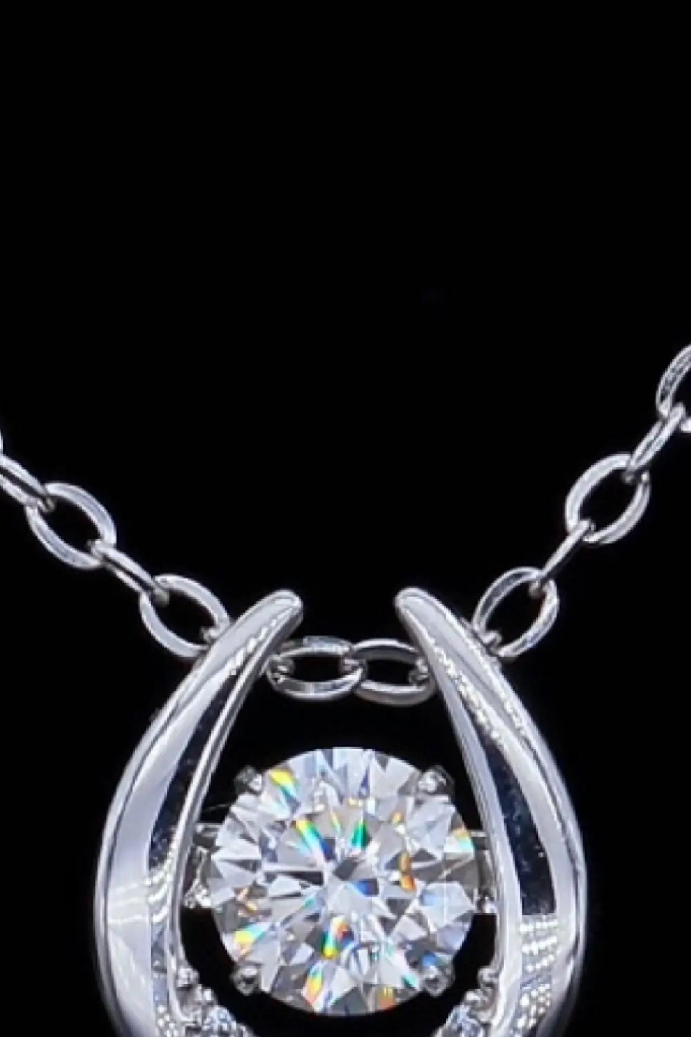 Lovcia Moissanite Zircon Pendant Necklace-Necklaces-Silver-One Size-Silver