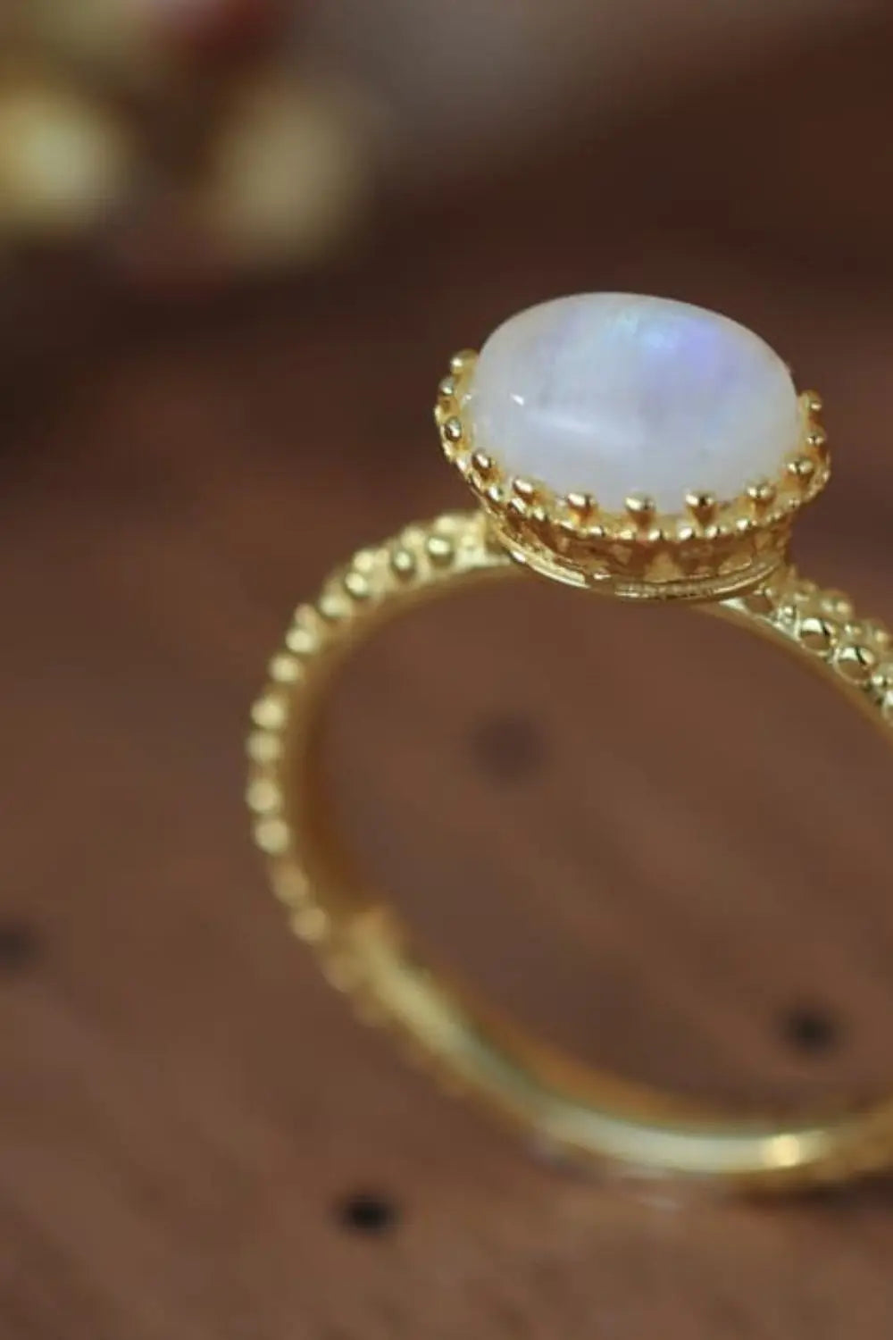 Lovcia Moonstone 925 Sterling Silver Ring-Rings-Gold-6-Gold