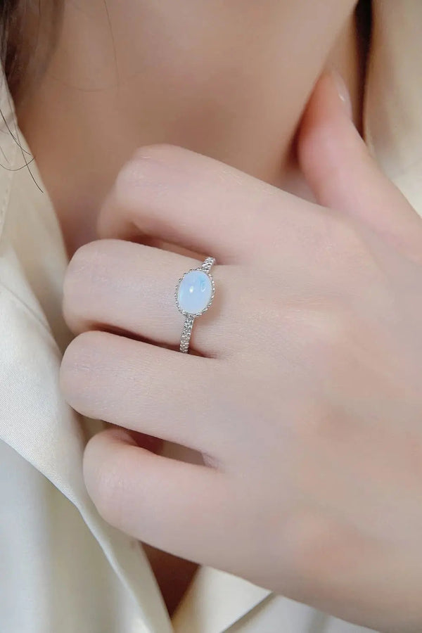 Lovcia Moonstone 925 Sterling Silver Ring-Rings-Silver-6-Silver