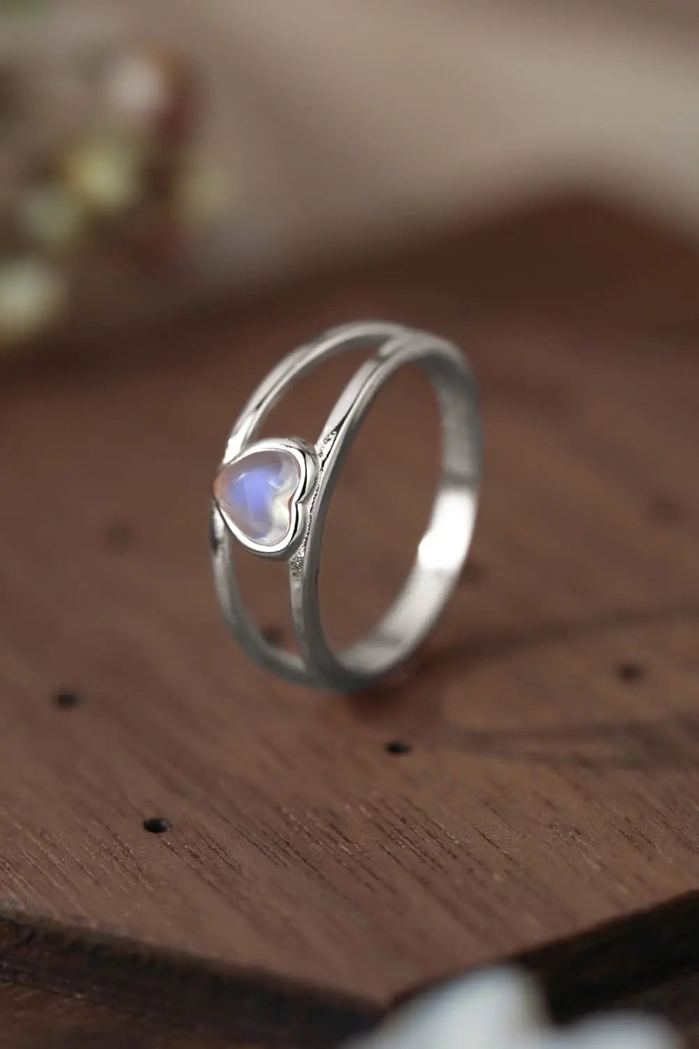 Lovcia Moonstone Heart 925 Sterling Silver Ring-Rings-Silver-6-Silver