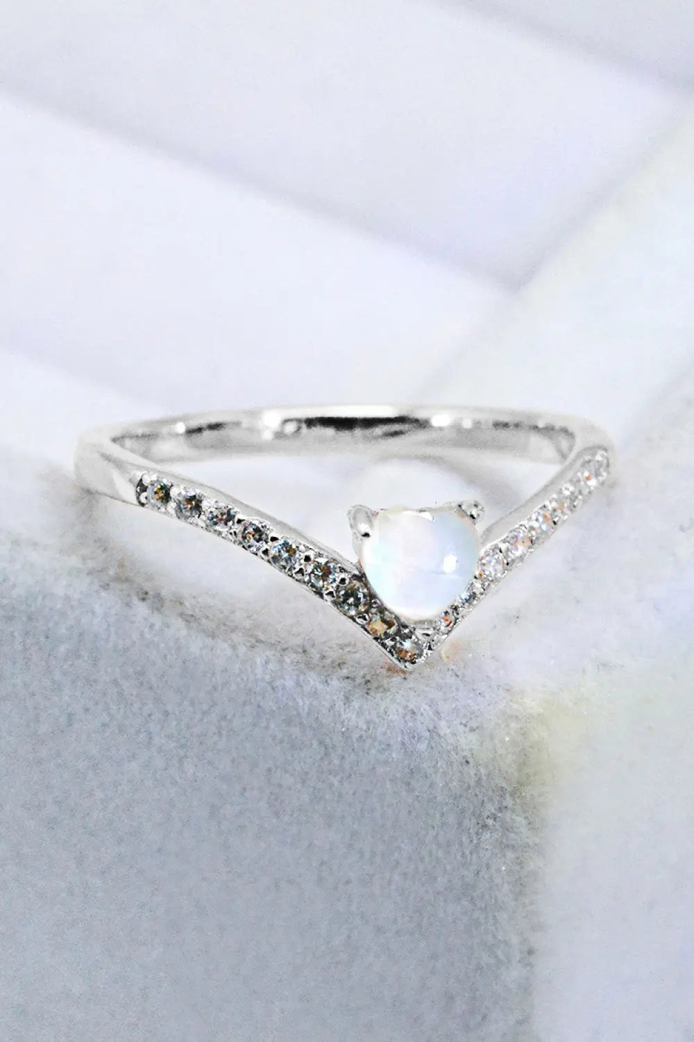 Lovcia Moonstone Heart-Shaped Ring-Rings-Moonstone-6-Moonstone