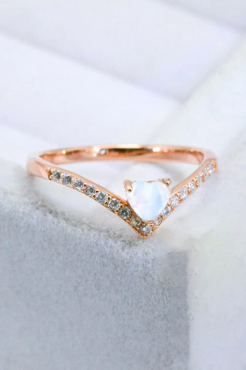 Lovcia Moonstone Heart-Shaped Ring-Rings-Moonstone-6-Moonstone