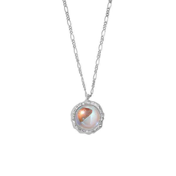 Lovcia Moonstone Necklace 16mm 925 Sterling Silver-Necklaces-Yellow Gold-Yellow Gold
