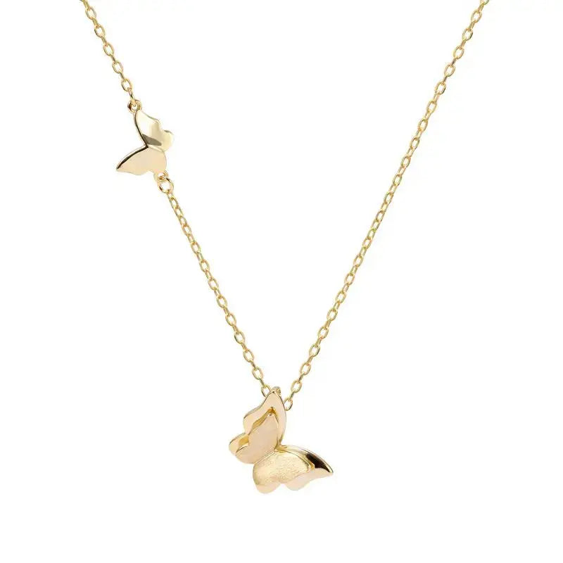 Lovcia Mother Child Butterflies 925 Sterling Silver Necklace-Necklaces-