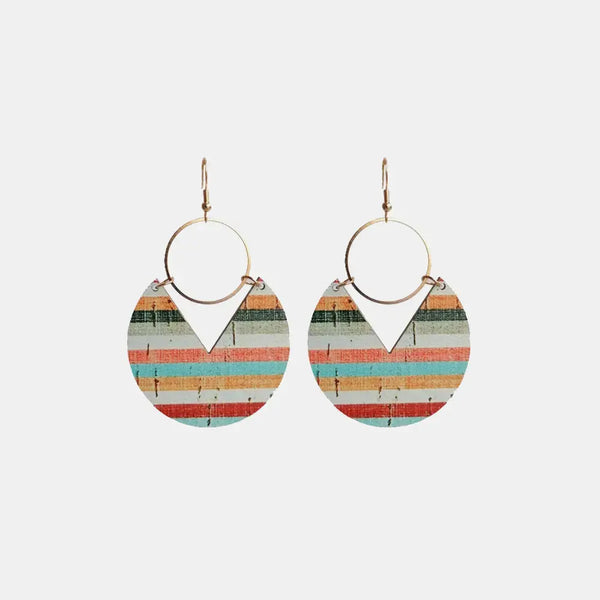 Lovcia Ms.Pac-Man Shape Wooden Dangle Earrings-Earrings-Style A-One Size-Style A