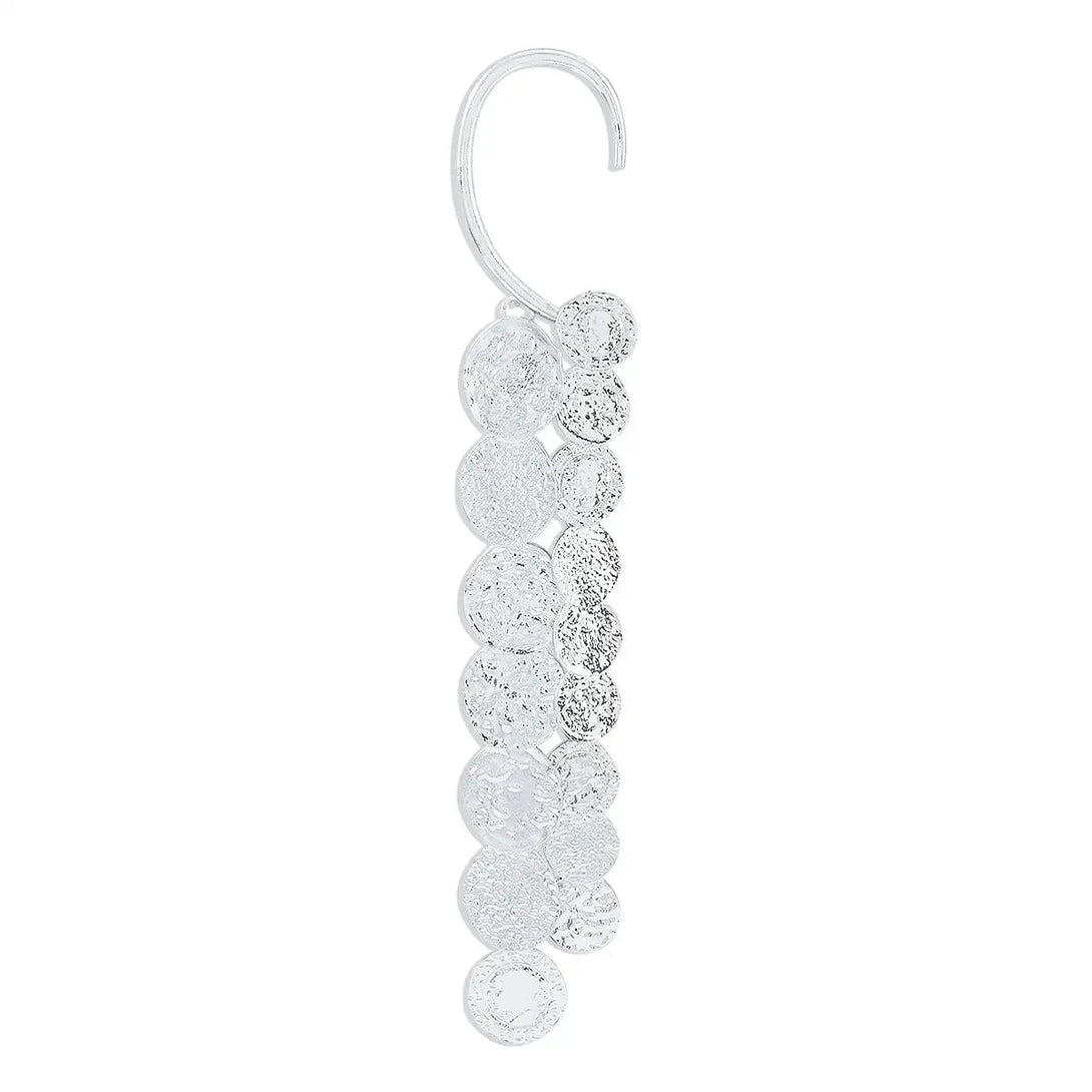 LOVCIA Multi-Layer Hammered Coin Shape Drop Earrings