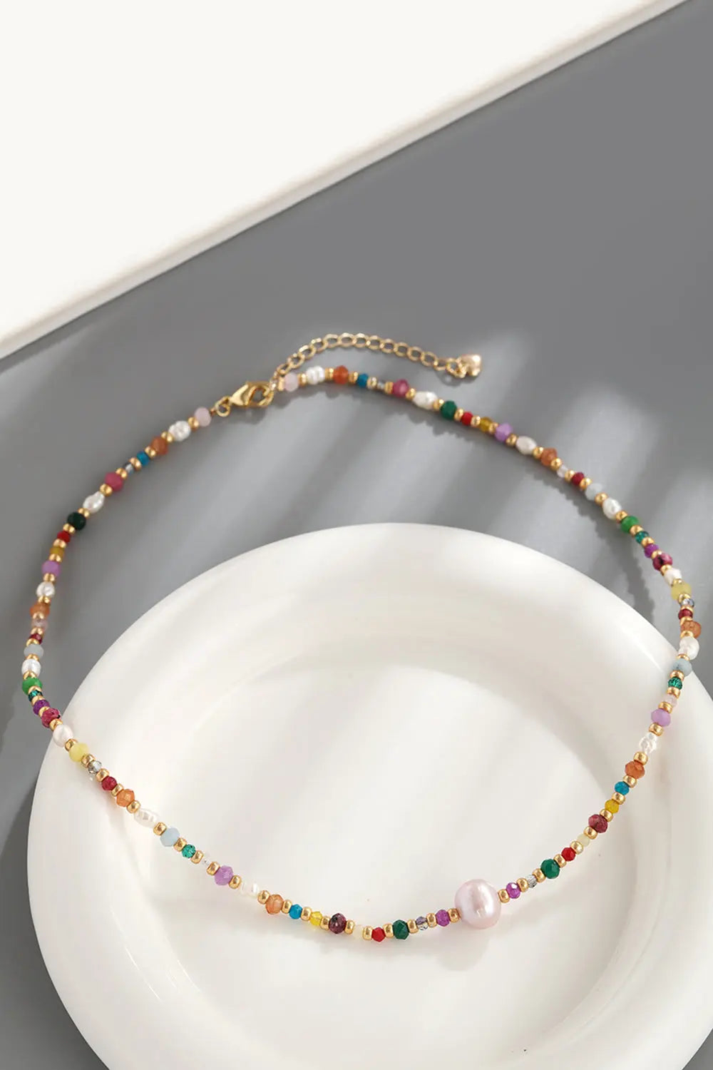 Lovcia Multicolored Bead Necklace-Necklaces-Multicolor-One Size-Multicolor