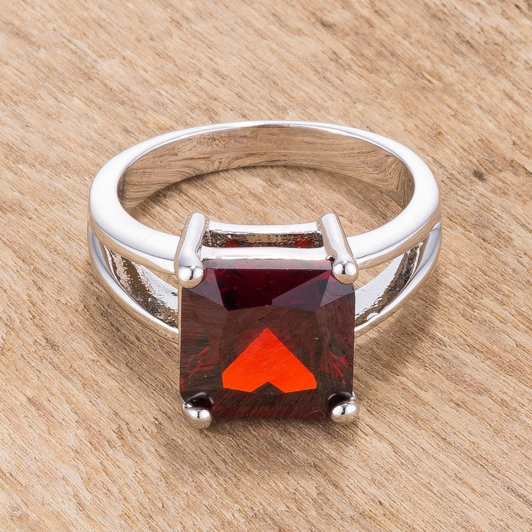 Lovcia Mystic Garnet Princess Ring-Rings-5-5