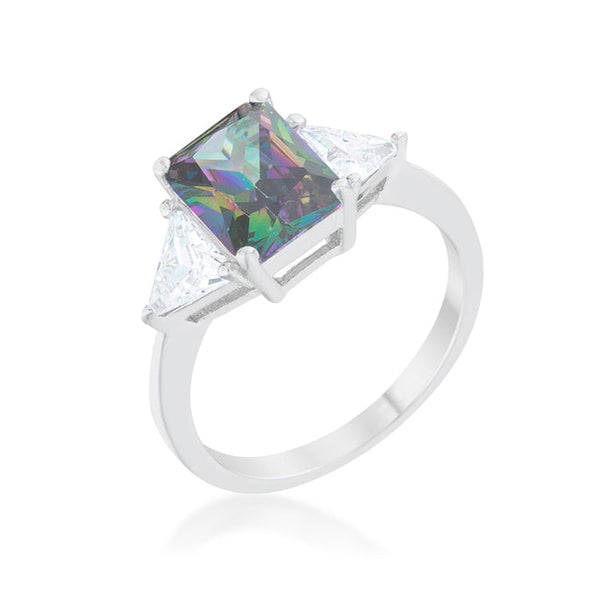 Lovcia Mystic Radiance Rhodium-Plated Engagement Ring-Rings-5-5