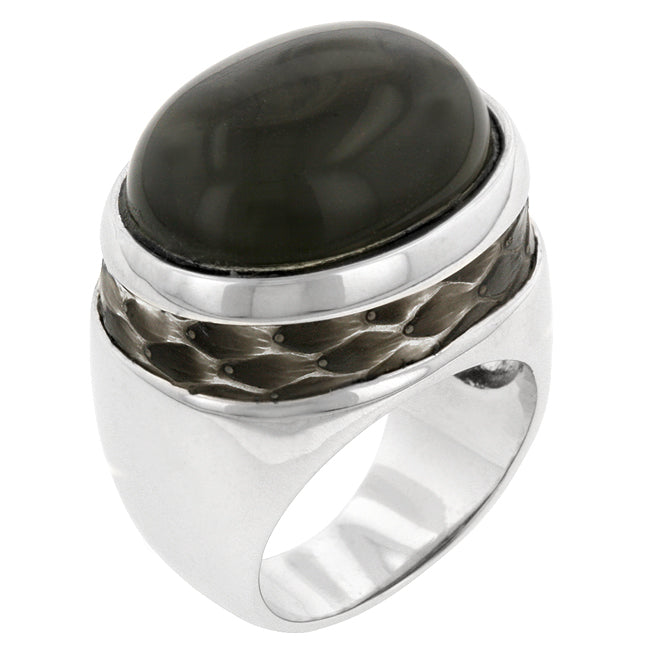 Lovcia Mystic Serpent Smokey Topaz Ring-Rings-5-5