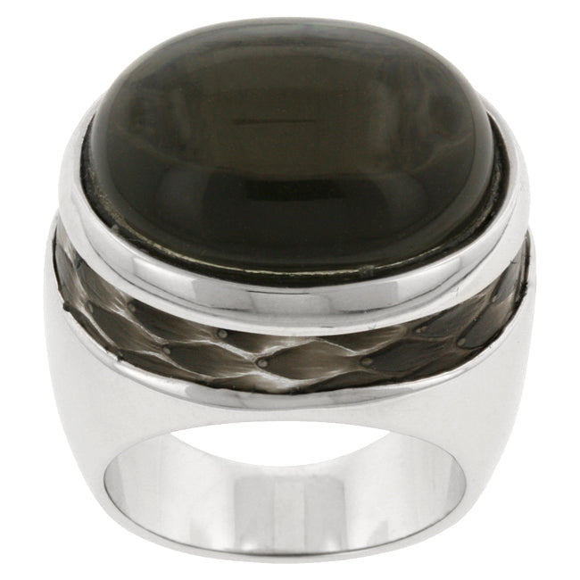 Lovcia Mystic Serpent Smokey Topaz Ring-Rings-5-5