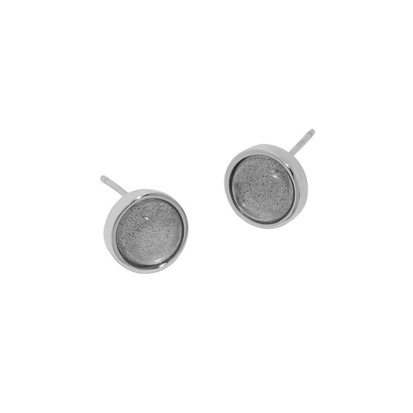 Lovcia Natural Abradorite 925 Sterling Silver Stud Earrings-Earrings-Yellow Gold-Yellow Gold