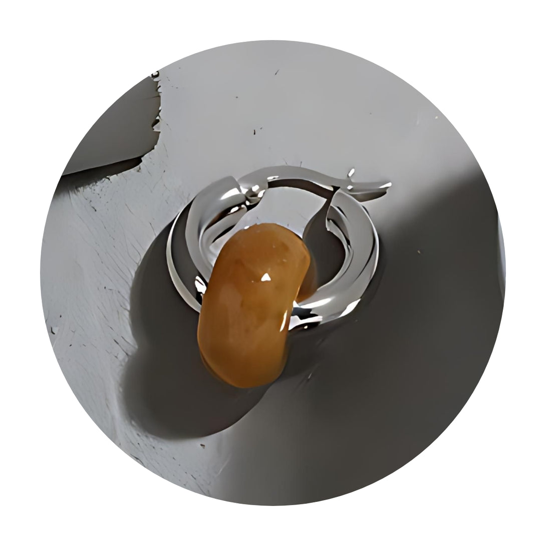 Lovcia Natural Agate/Topaz/Aventurine Quartz/Opal 925 Sterling Silver Huggie Hoop Earring for Women (Single)-Earrings-Rhodium (Single Earring - Not pair)-Rhodium (Single Earring - Not pair)