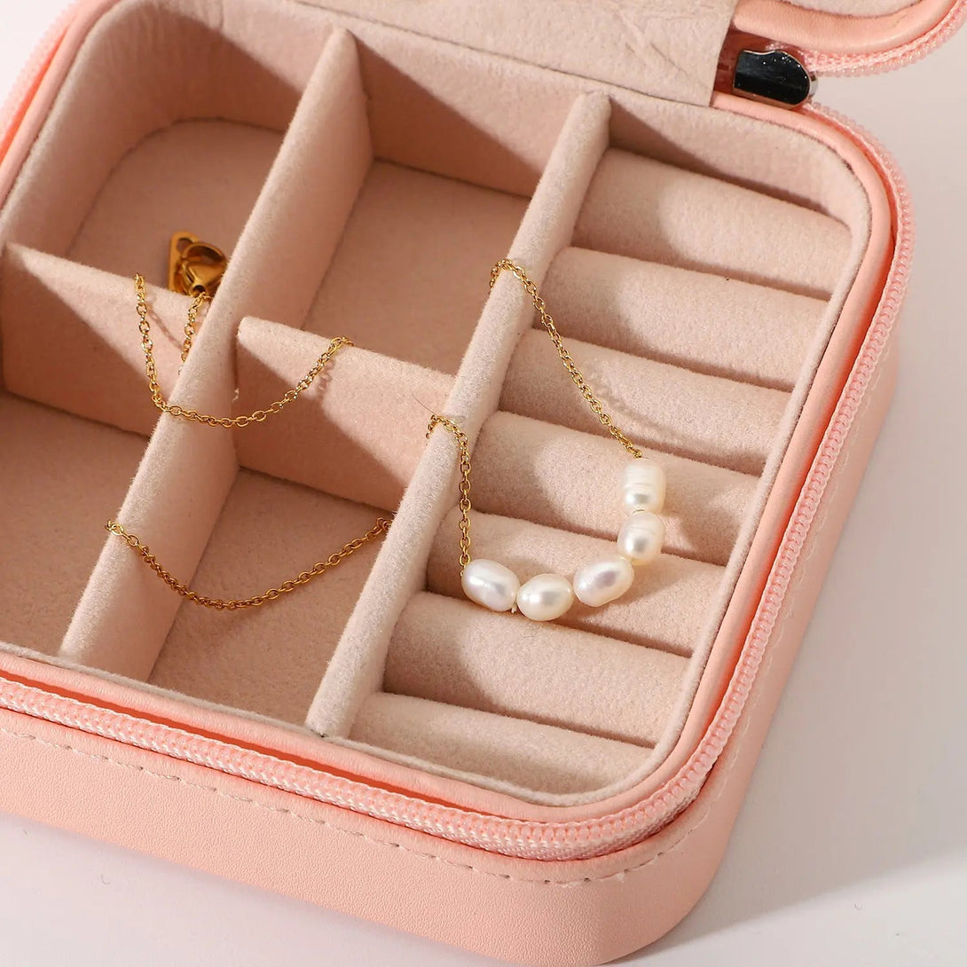 Lovcia Natural Freshwater Pearl Necklace Jewellery for Women - 18K Gold-plated Collarbone Necklace-Necklaces-JDN20381-JDN20381