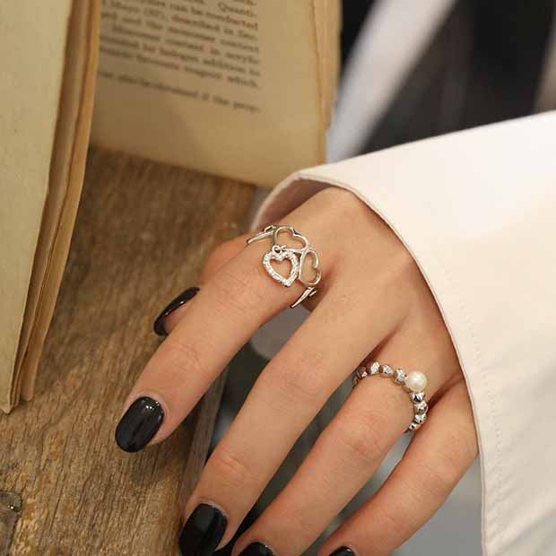 Lovcia Natural Pearl Bead Ring 5mm Adjustable Gold Tone-Rings-Yellow Gold-
