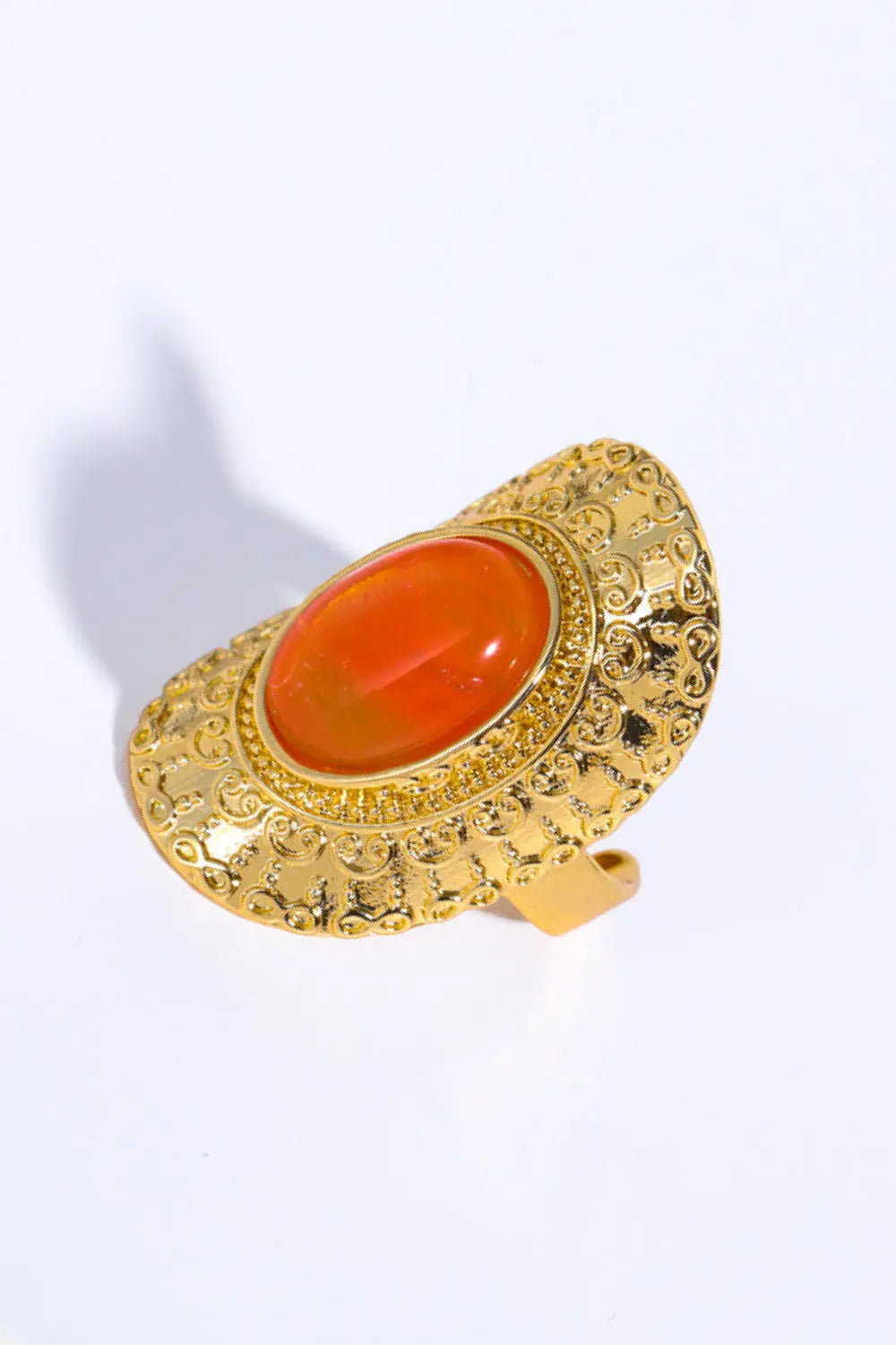 Lovcia Natural Stone Copper Ring-Rings-White-One Size-White