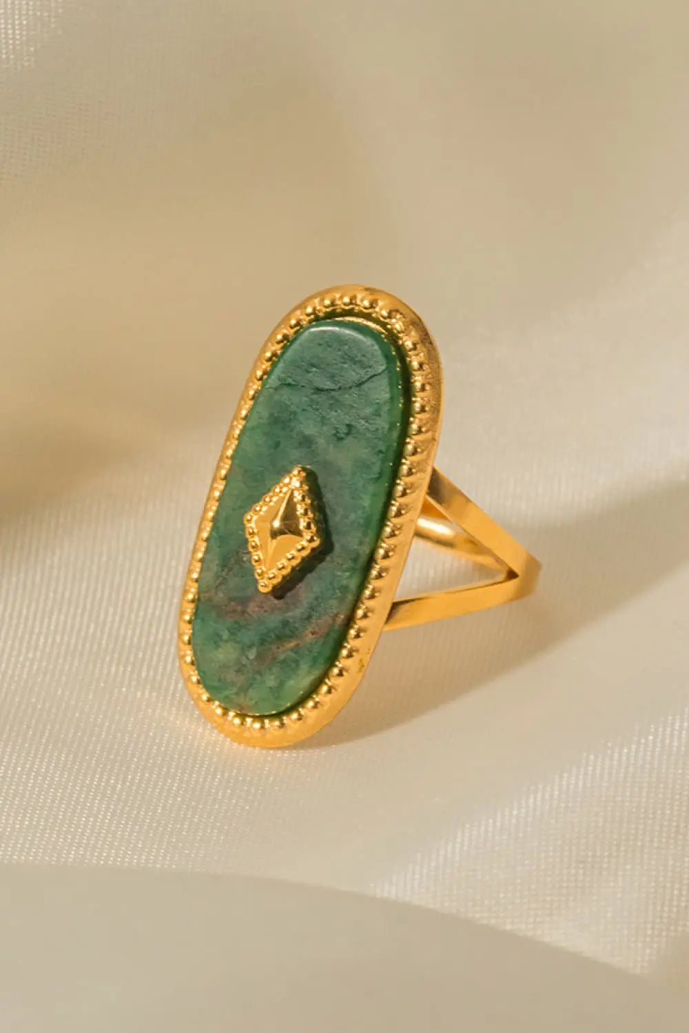 Lovcia Natural Stone Copper Ring-Rings-White-One Size-White