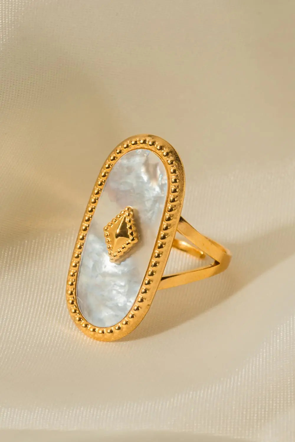 Lovcia Natural Stone Copper Ring-Rings-White-One Size-White
