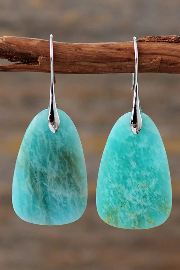Lovcia Natural Stone Dangle Earrings-Earrings-Mint Blue-One Size-Mint Blue