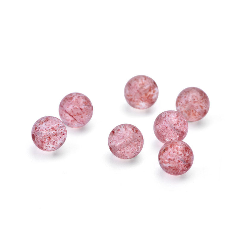 Lovcia Natural Strawberry Quartz Beads 6mm 10mm DIY-Jewelry Making Kits-4#-10mm-4#