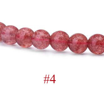 Lovcia Natural Strawberry Quartz Beads 6mm 10mm DIY-Jewelry Making Kits-4#-10mm-4#