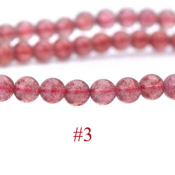 Lovcia Natural Strawberry Quartz Beads 6mm 10mm DIY-Jewelry Making Kits-4#-10mm-4#