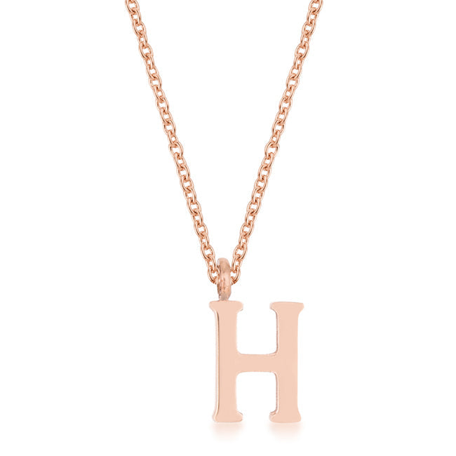 Buy LOVCIA Rose Gold 'H' Initial Script Necklace in Stainless Steel - Latest Stylish Pendants for Women