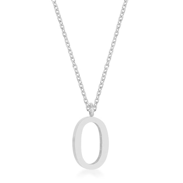 Buy LOVCIA Rhodium-Plated Stainless Steel 'O' Initial Pendant Necklace - Latest Stylish Pendants for Women