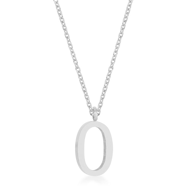 Buy LOVCIA Rhodium-Plated Stainless Steel 'O' Initial Pendant Necklace - Latest Stylish Pendants for Women