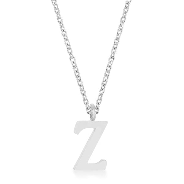 Buy LOVCIA Rhodium-Plated Stainless Steel Z Initial Pendant Necklace - Latest Stylish Pendants for Women