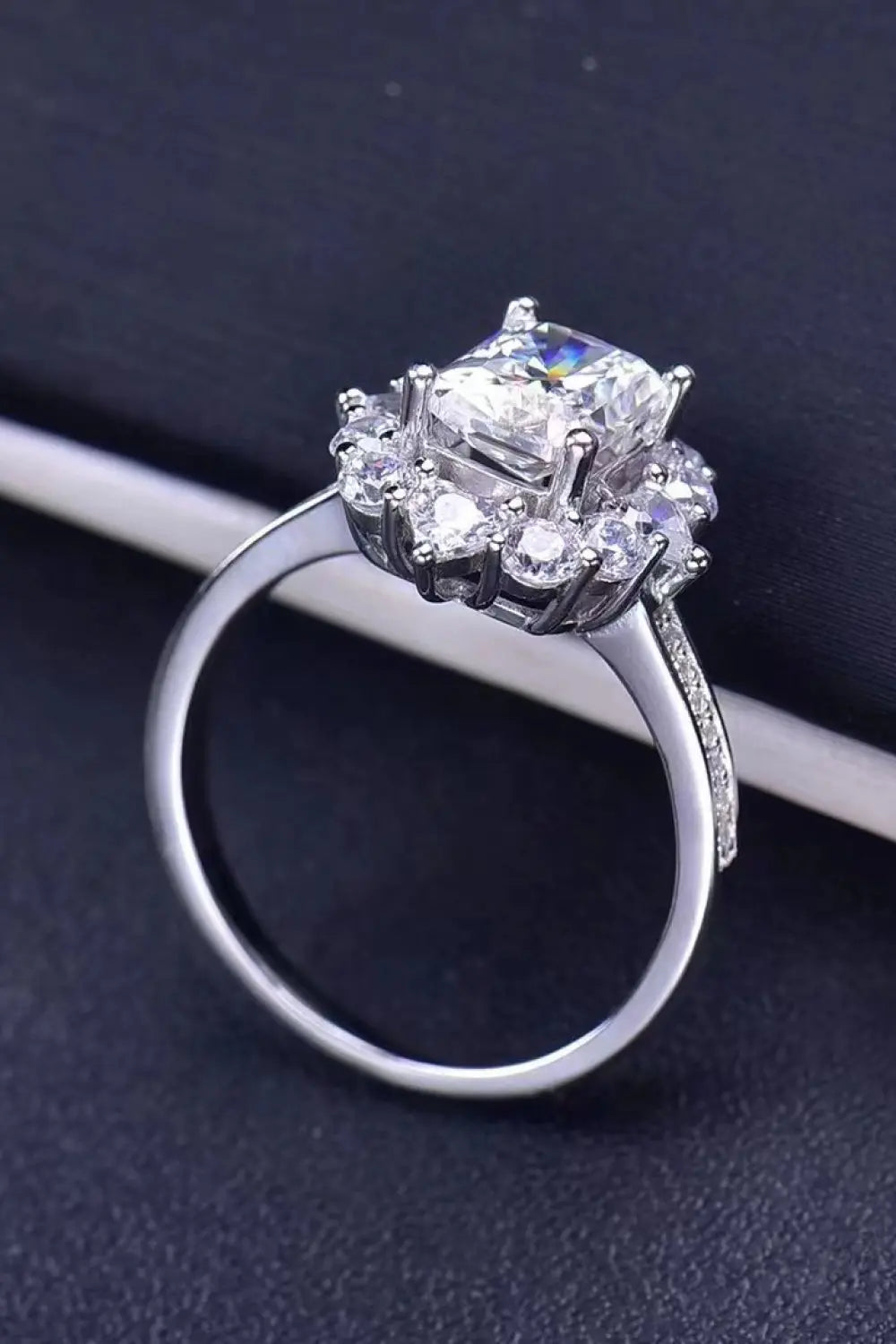 Lovcia Need You Now 2 Carat Moissanite Ring-Rings-Silver-5-Silver