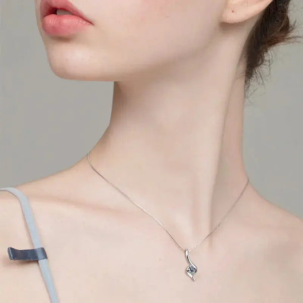 Lovcia New Internet Celebrity Ins Diamond Necklace Light Luxury High-grade 925 Sterling Silver-Necklaces-Gold-925 Silver 1 Karat-Gold