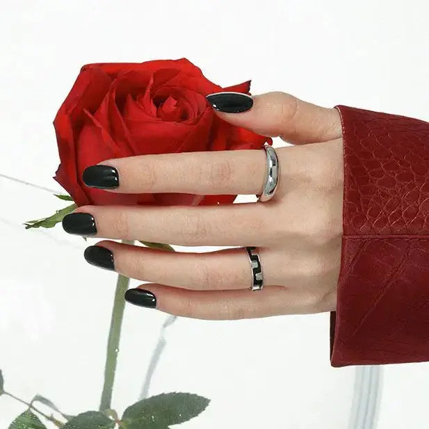Lovcia New Irregular Wave 925 Sterling Silver Adjustable Ring-Rings-Rhodium-Rhodium