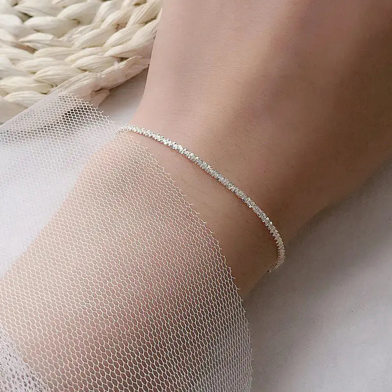 Lovcia New Shining Babysbreath 925 Sterling Silver Bracelet-Bracelets-Yellow Gold-Yellow Gold