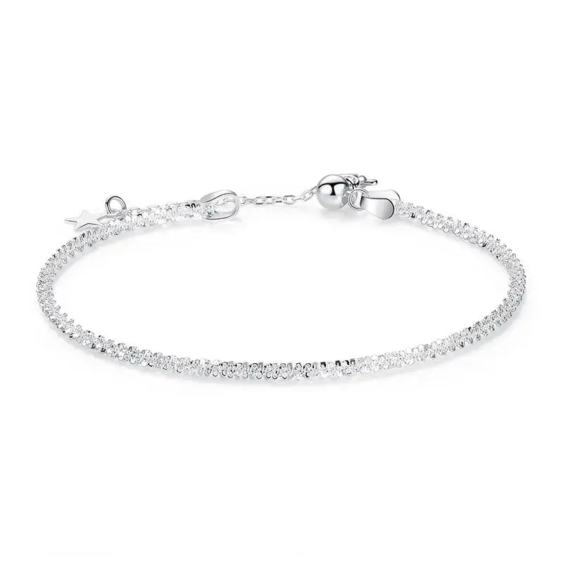 Lovcia New Shining Babysbreath 925 Sterling Silver Bracelet-Bracelets-Yellow Gold-Yellow Gold