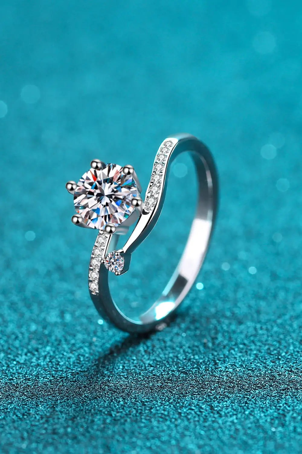Lovcia On My Mind 925 Sterling Silver Moissanite Ring-Rings-Silver-4-Silver
