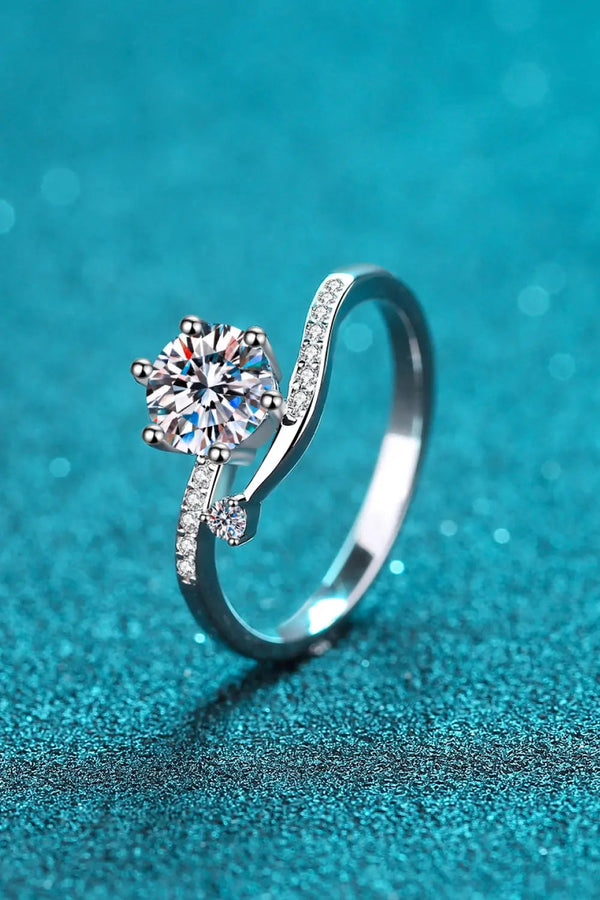 Lovcia On My Mind 925 Sterling Silver Moissanite Ring-Rings-Silver-4-Silver