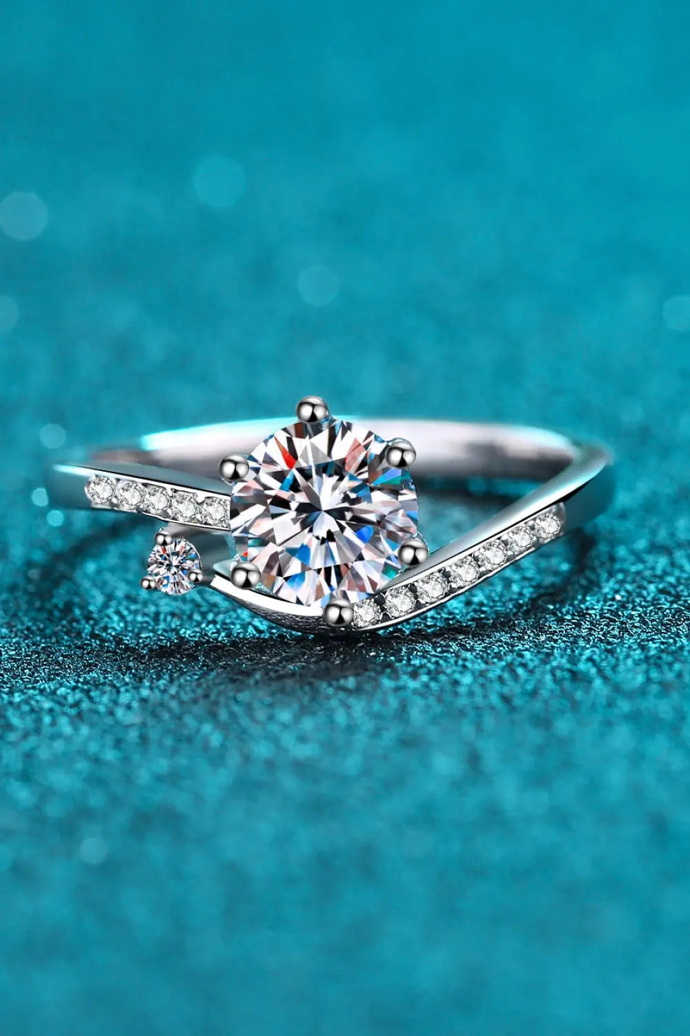 Lovcia On My Mind 925 Sterling Silver Moissanite Ring-Rings-Silver-4-Silver
