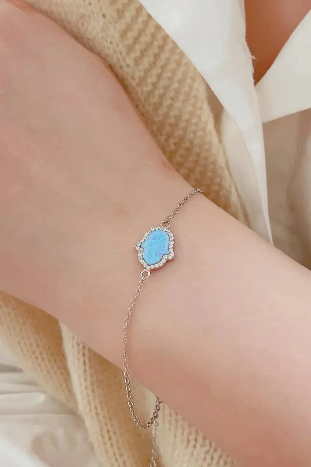 Lovcia Opal 925 Sterling Silver Bracelet-Bracelets-Sky Blue-One Size-Sky Blue