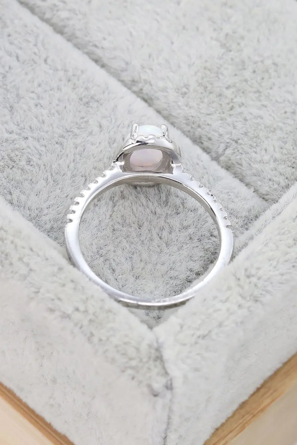 Lovcia Opal 925 Sterling Silver Halo Ring-Rings-Silver-5-Silver