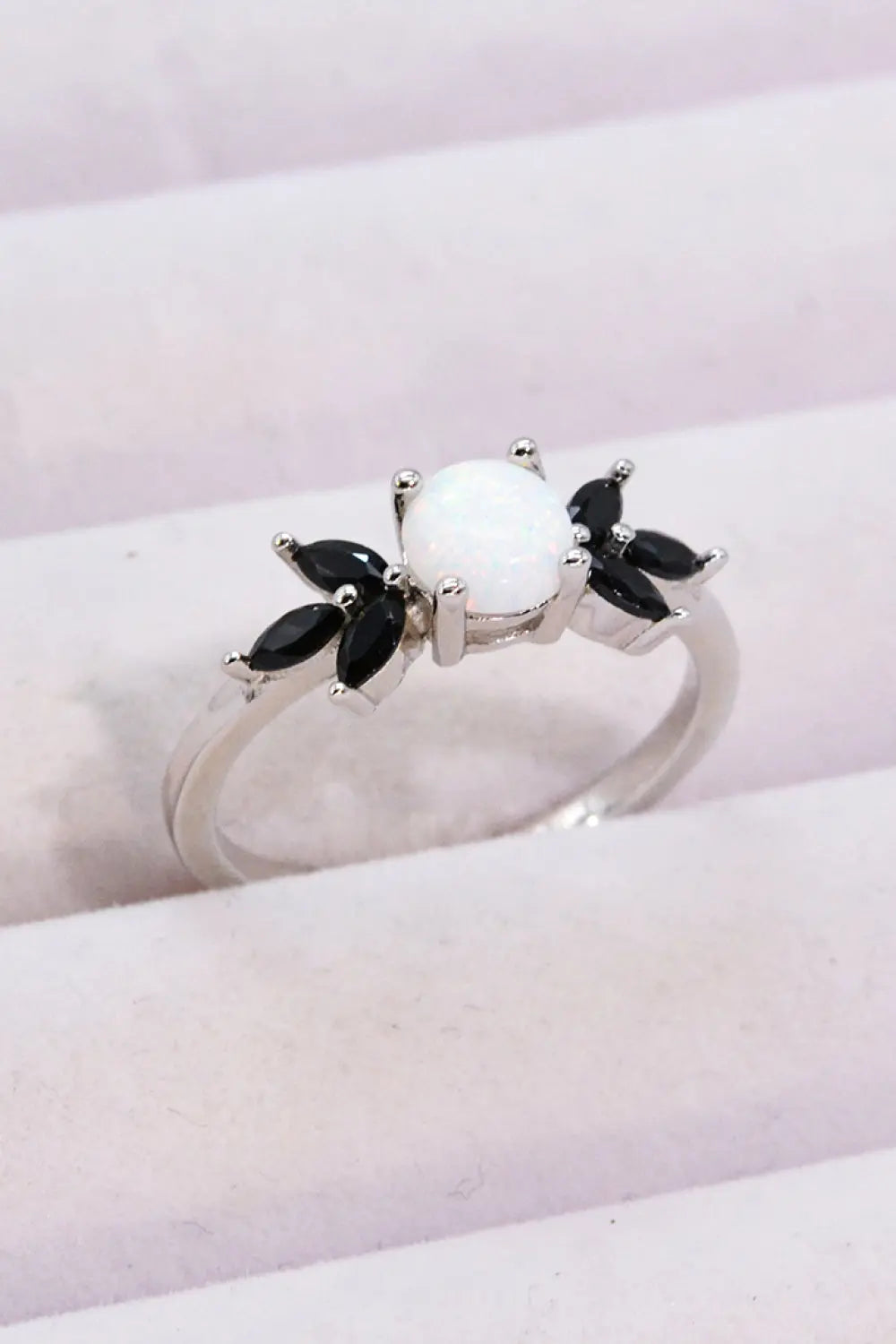 Lovcia Opal and Zircon Contrast Ring-Rings-Opal-5-Opal