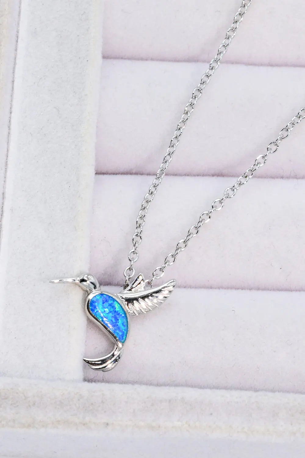 Lovcia Opal Bird 925 Sterling Silver Necklace-Necklaces-Cobalt Blue-One Size-Cobalt Blue